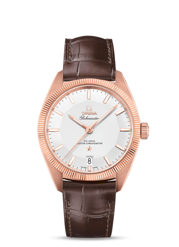Omega Globemaster Sedna Gold / Silver / Leather